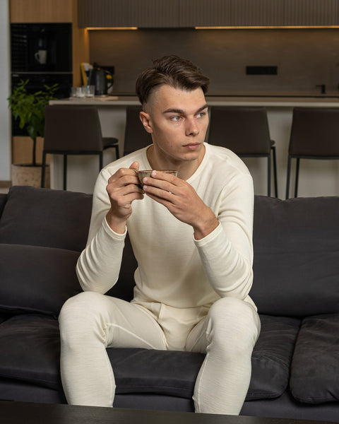 Men&#39;s Merino 250 Long Sleeve Crew Natural