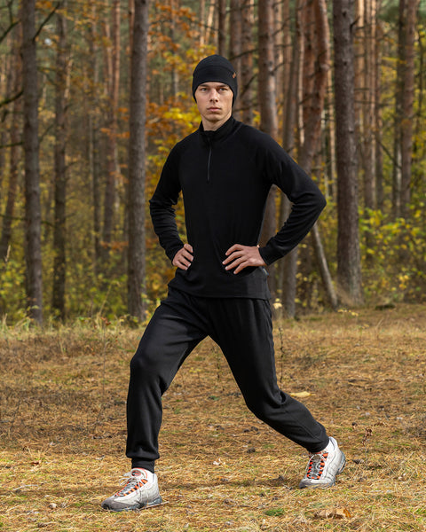 Men&#39;s Merino 250 Jogger sweatpants 250gsm Black