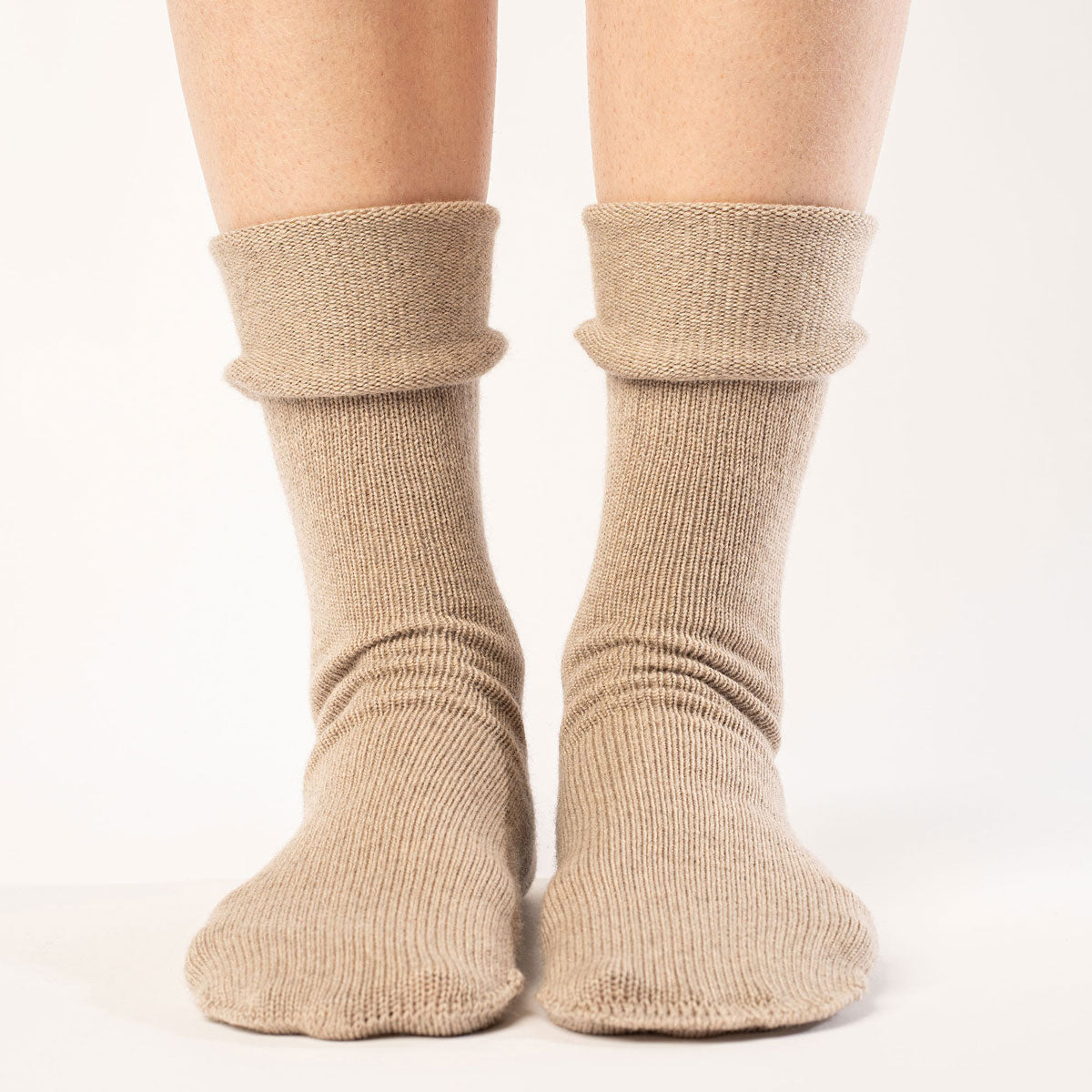 Women's Knit Socks Merino Creamy Beige