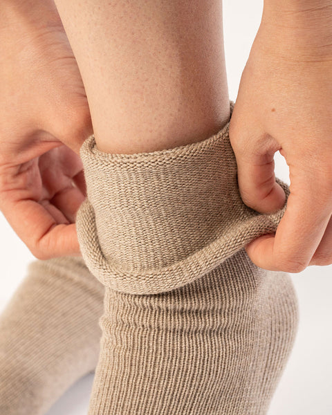 Women&#39;s Knit Socks Merino Creamy Beige