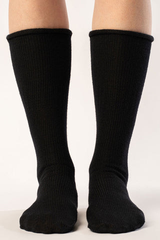 Women's Knit Socks Merino Black - One Size / Black