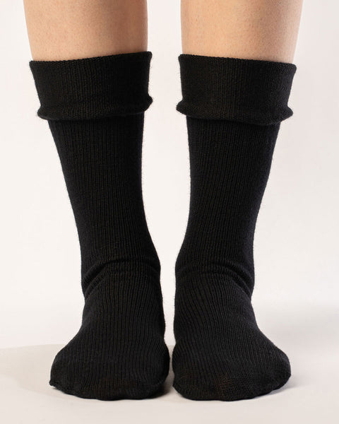 Women&#39;s Knit Socks Merino Black